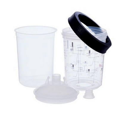 3M 200 Micron 400ml Midi Paint Preparation System (PPS) Lids & L