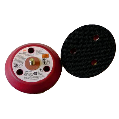 3M 76mm Red Hookit 3 Hole Clean Sanding Low Profile Foam Backing