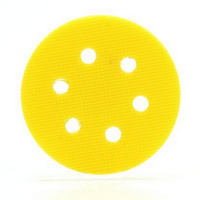 3M 76mm Yellow Hookit 6 Hole Clean Sanding Foam Backing Pad Kit 