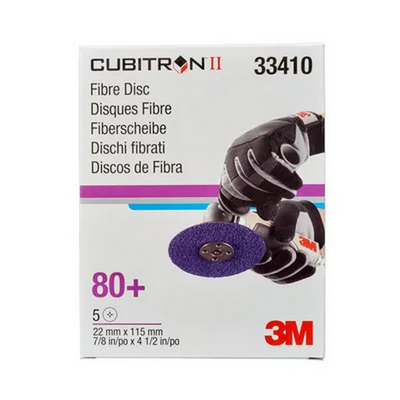 3M P80 115MM x 22MM Cubitron II Abrasive Fibre Discs Slotted (Pk