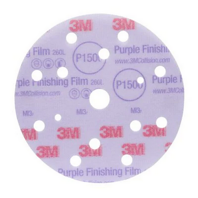 3M P800 260L Purple Finishing Film Discs 90mm 7 Hole (Pkt 50)