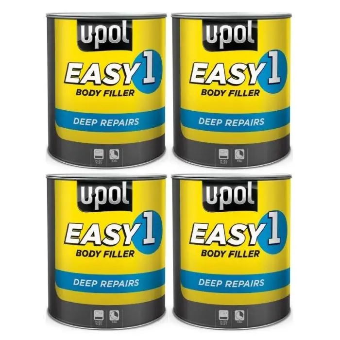 4 X UPOL EASY 1 BODY FILLER 3L *BULK BUY*