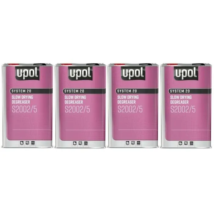 4 X UPOL S2002 SLOW DEGREASER 5L *BULK BUY*