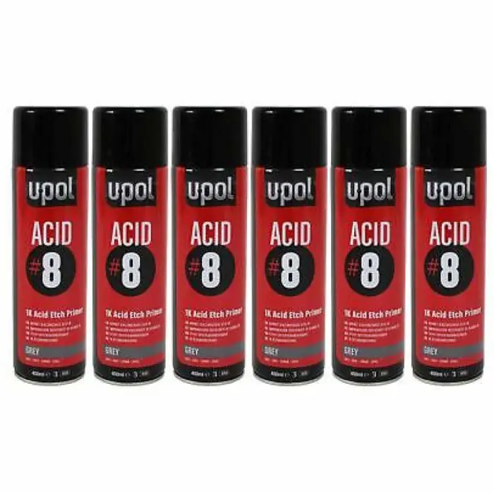 6 X UPOL ACID 8 AEROSOLS *BULK BUY*