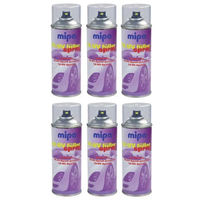 6 X MIPA 1K UV FILLER PRIMER SPRAY AEROSOL
