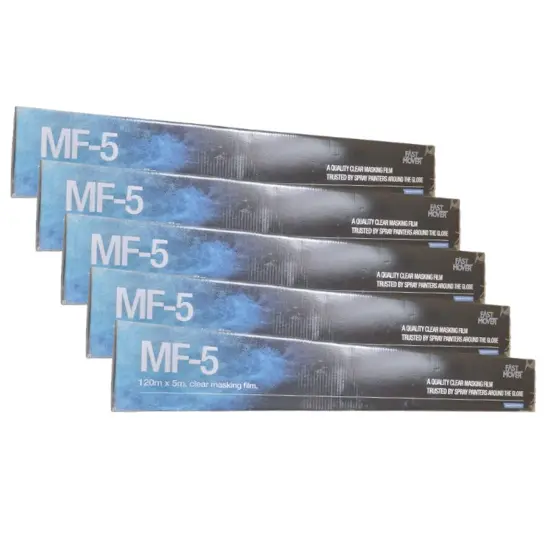 5 x FAST MOVER TOOLS MASKING FILM SHEETING ROLL 5M X 120M - BULK DEAL