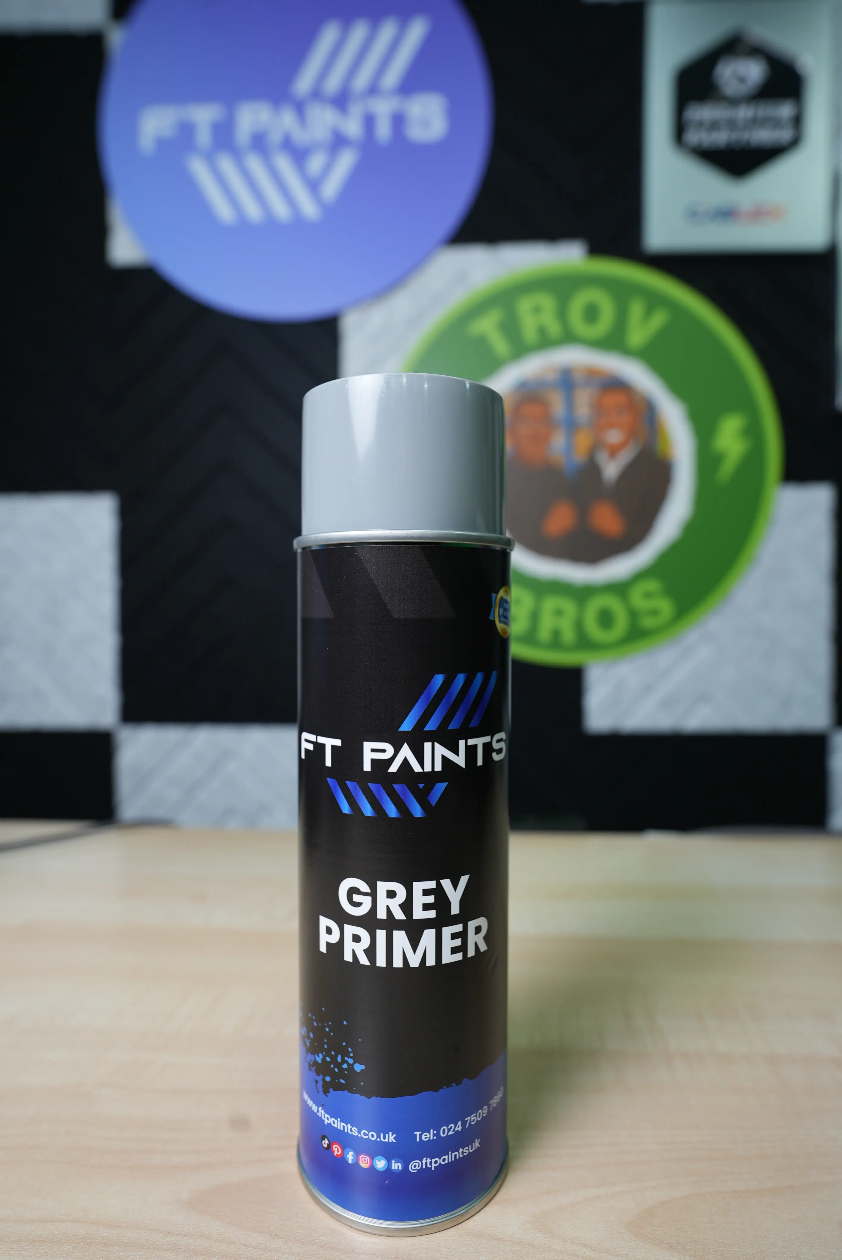 [FTPGP500] FT PAINTS LTD - GREY PRIMER AEROSOL (500ML)