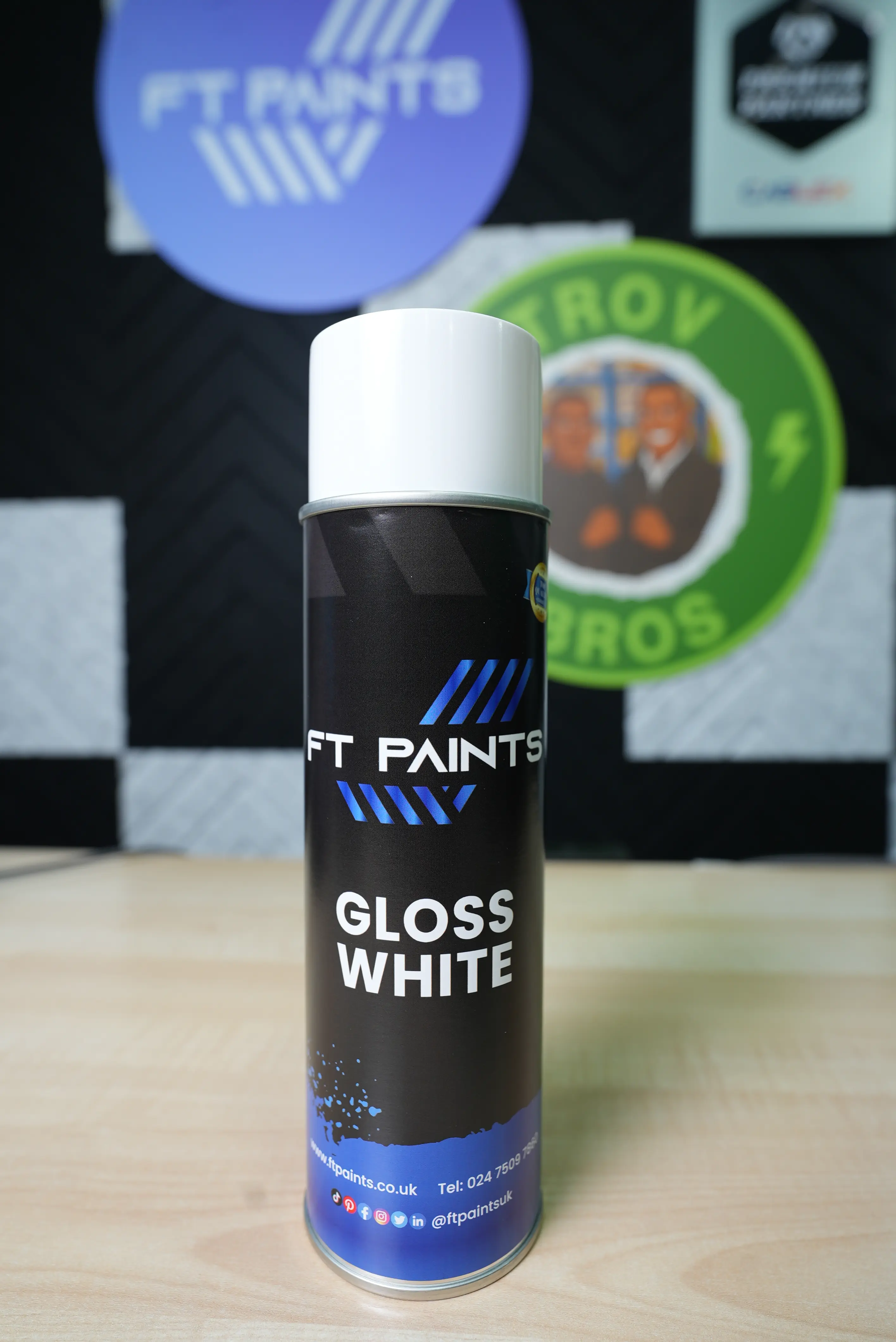 [FTPGW500] FT PAINTS LTD - GLOSS WHITE AEROSOL (500ML)