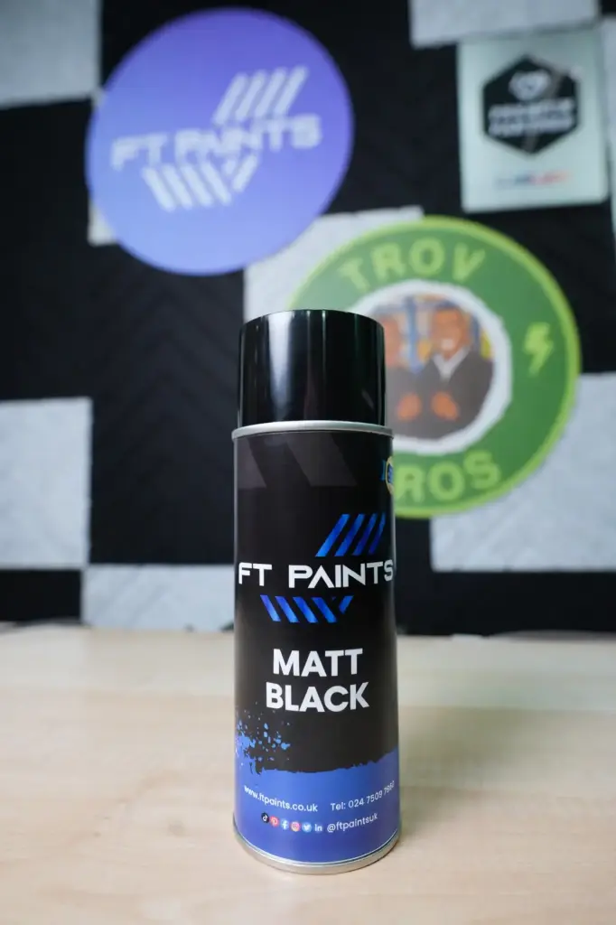 FT PAINTS LTD - MATT BLACK AEROSOL (500ML)