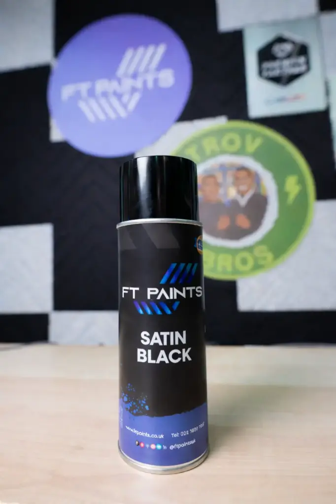 FT PAINTS LTD - SATIN BLACK AEROSOL (500ML)
