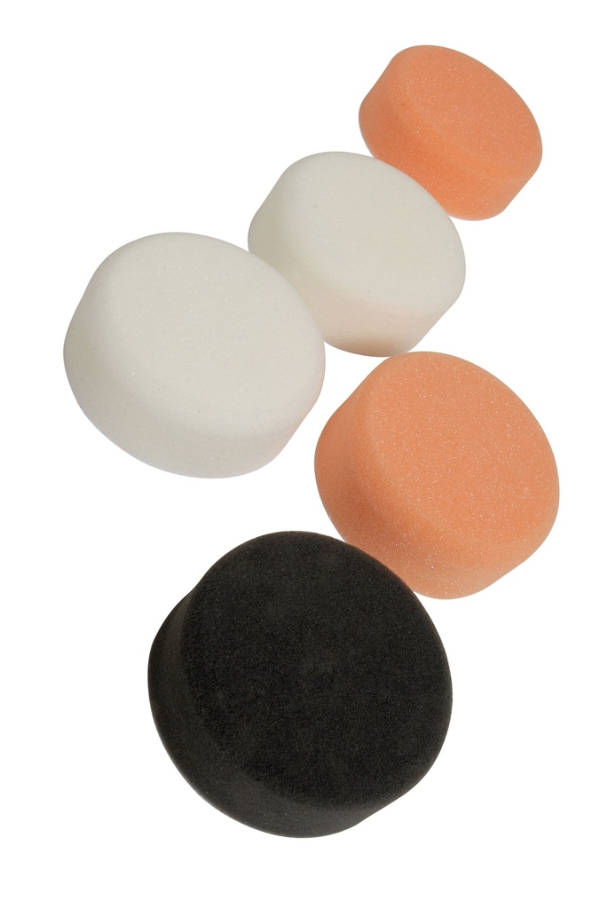 Fast Mover compounding & polishing pad kit with hook and loop 75