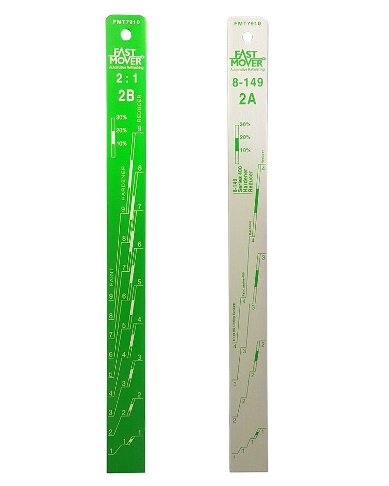 Fast Mover Paint measuring stick with ratios. Aluminium 370 x 32