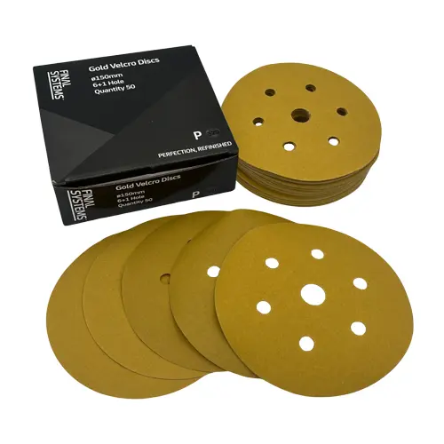 Final Systems Gold Velcro Discs 150mm - P120