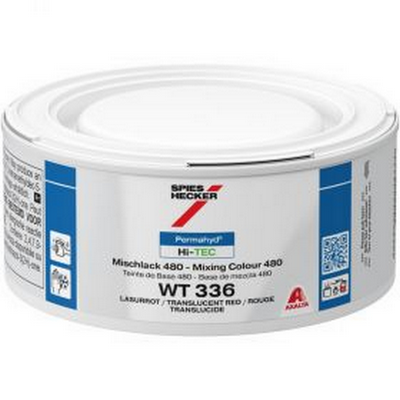 250ml Spies Hecker Permahyd Hi-TEC 480 WT336 Translucent Red Tin