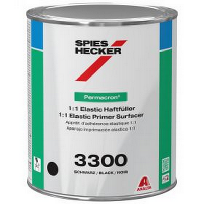 1ltr Spies Hecker 3300 Permacron 1:1 Elastic Primer Surfacer (Bl