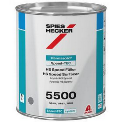3.5ltr Spies Hecker 5500 Permasolid Hs Speed Surfacer Grey (Each