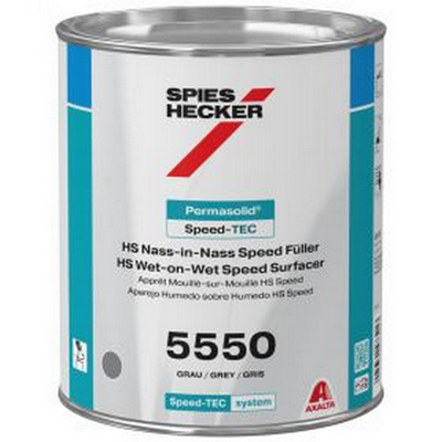 3.5ltr Spies Hecker 5550 Permasolid Wow Speed Surfacer Grey (Eac