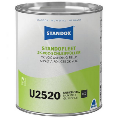 3.5ltr Standox U2520 Standofleet 2K VOC Sanding Filler Dark Grey
