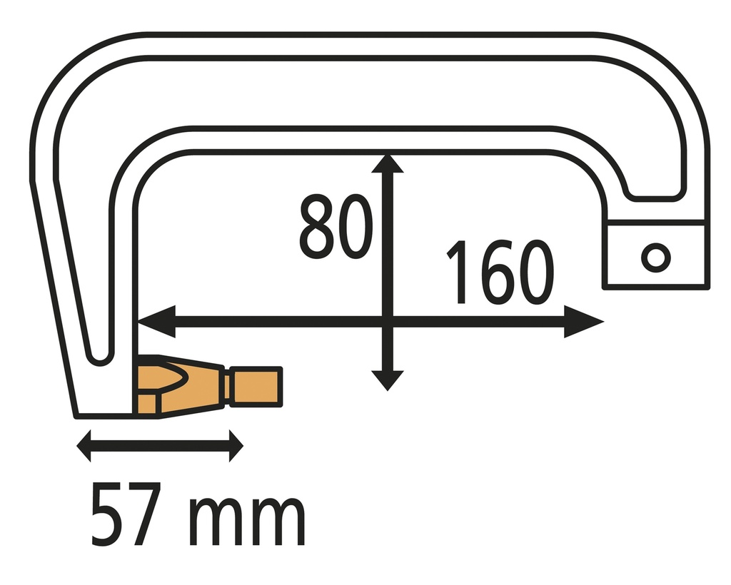 GYS RC1 ARM (160x80mm) WITH CAP (x2)