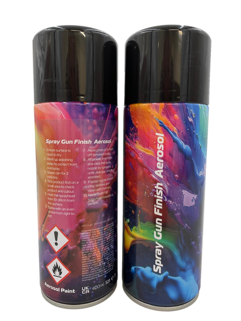 400ml Litho Printed Pre Charged Empty Aerosol (Pkt 12)