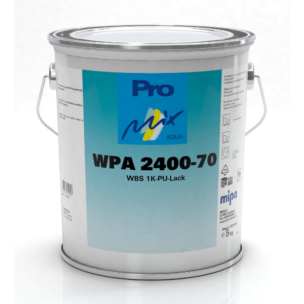 Mipa WPA 2400-70 WBS 1K PU Topcoat Satin Gloss (3.75KG)