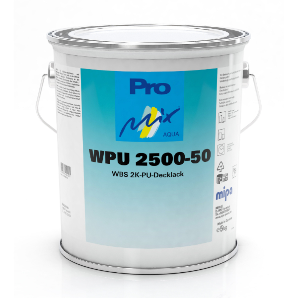 Mipa WPU 2500-50 WBS 2K PU Topcoat Semi Gloss (15KG)