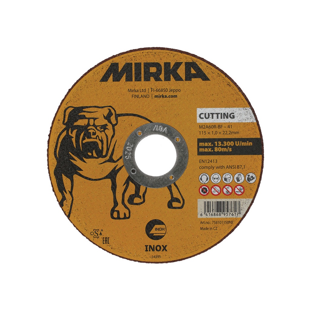 Mirka Cutting Wheel 125x1,6x22,2mm M2A46R-BF Inox