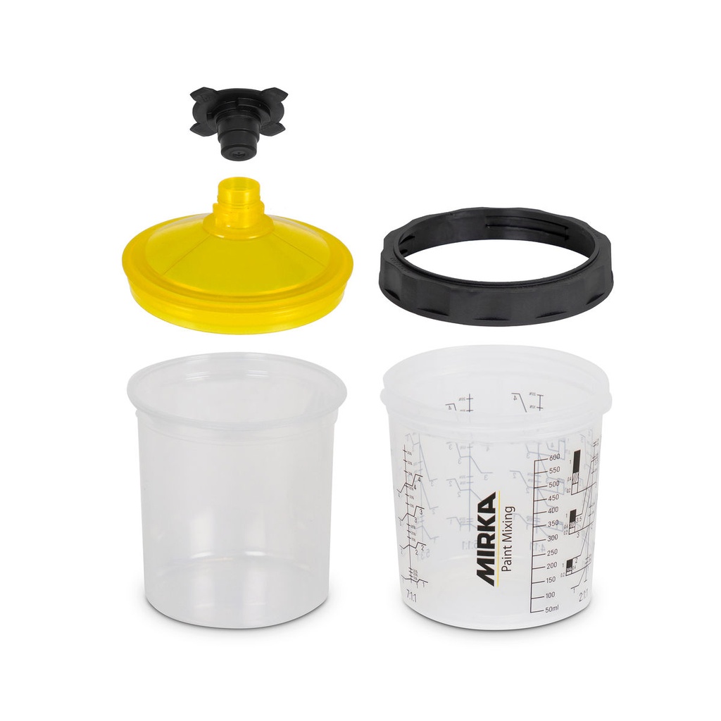 Mirka Paint Cup System 850ml, Filter Lid 190µm, 50/pack