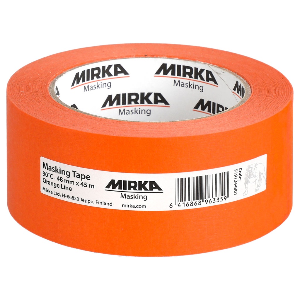 Mirka Masking Tape 90°C Orange Line 48mmx45m, 18/Pack