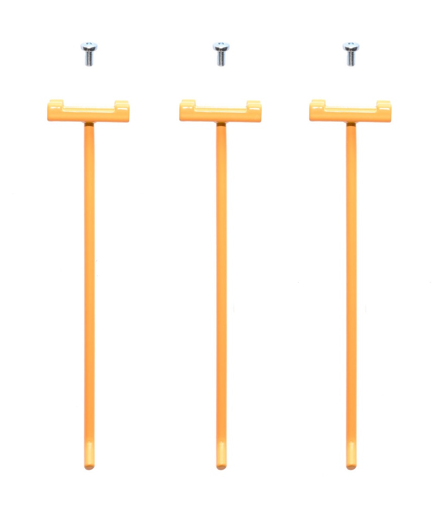 Mirka Hook, Square holes long, Yellow 3/pack