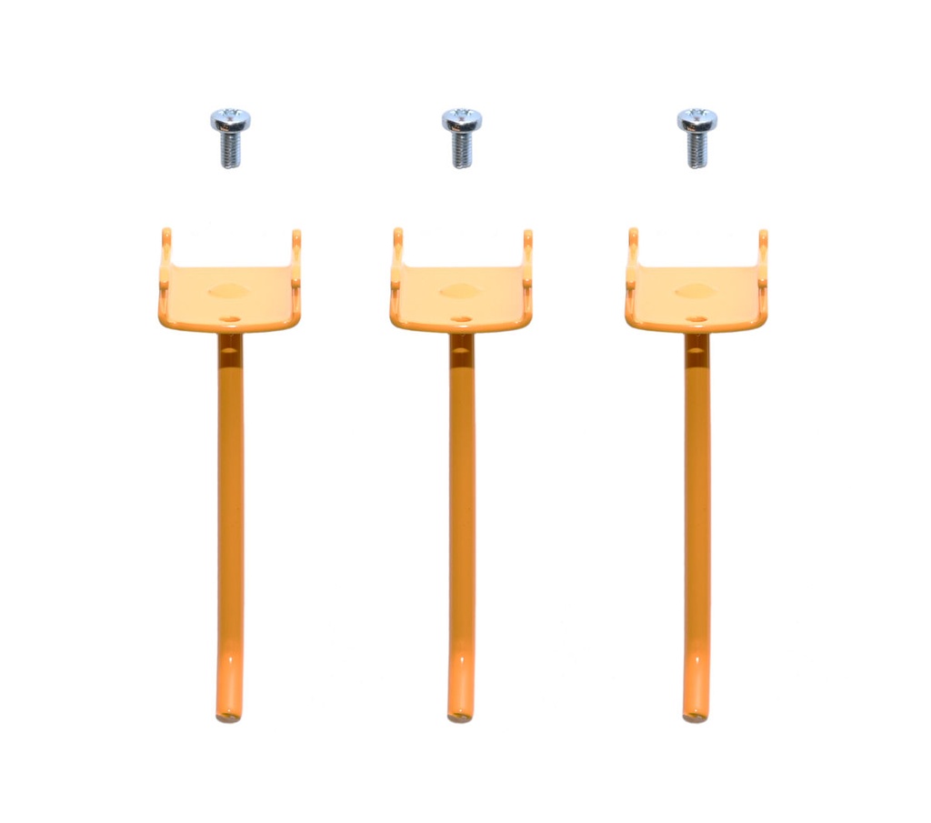 Mirka Hook, Round holes short, Yellow 3/pack