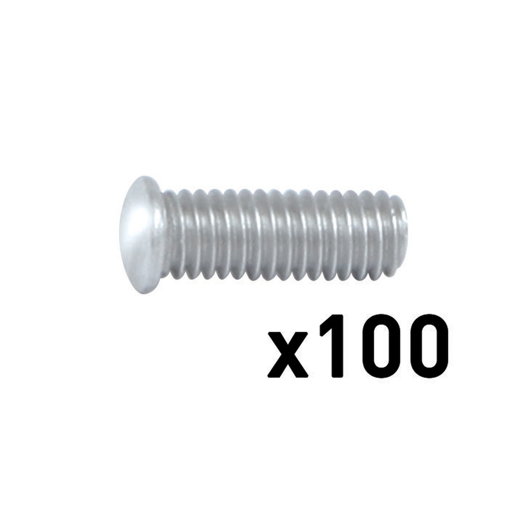 100 x AlMg3 M8x16mm THREADED STUDS FOR ARCPULL