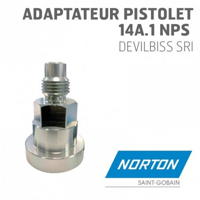 Norton  Paint System Adaptor Ty 14A 1 7/16 Male 14 Thread (Unc) 