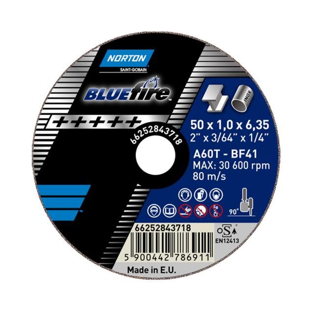 Norton  Blue Fire Cutting Off Wheel - 100x1x10mm - A60T-BF41