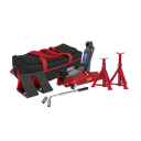 Sealey Low Entry Short Chassis Trolley Jack & Accessories Bag Co