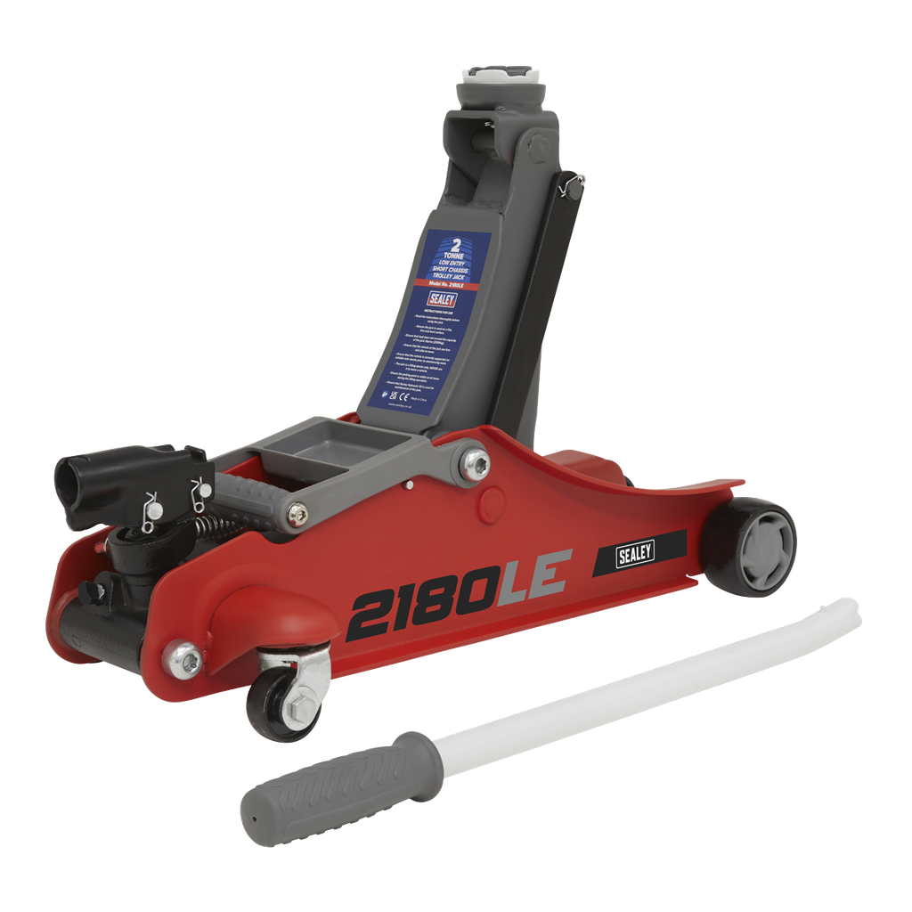 Sealey 180° Handle Low Profile Short Chassis Trolley Jack 2 Tonn