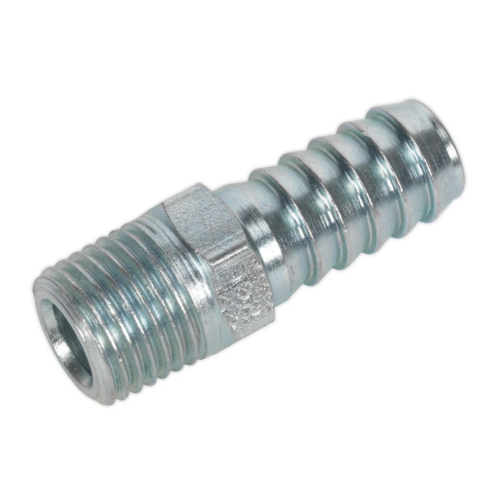 Sealey PCL Screwed Tailpiece Male 1/4"BSPT - 3/8" Hose - Pack of