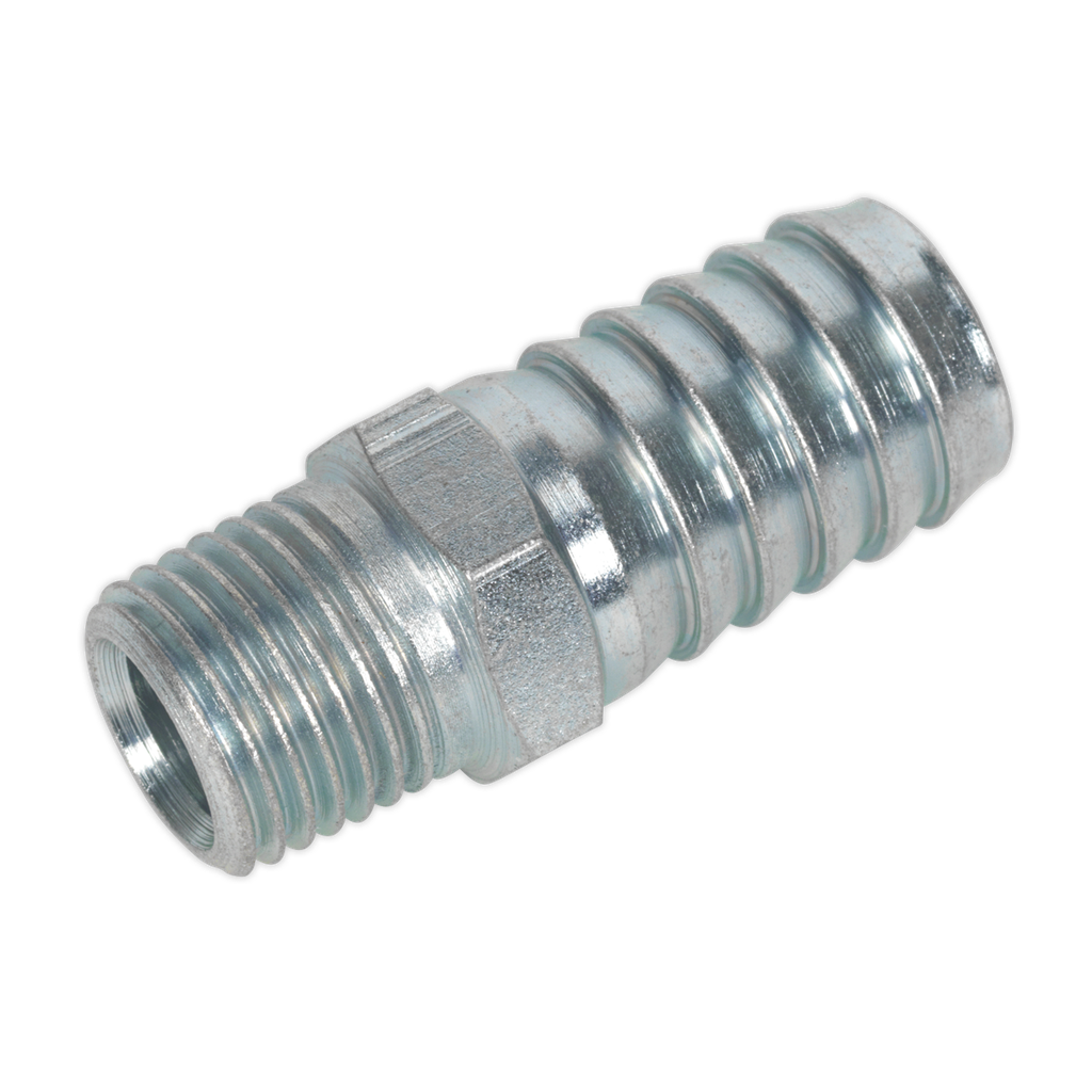 Sealey PCL Screwed Tailpiece Male 1/4"BSPT - 1/2" Hose - Pack of