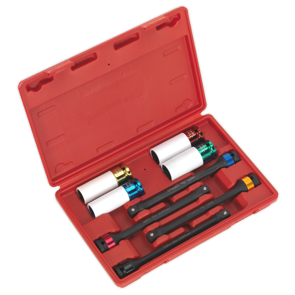 Sealey Torque Stick & Aluminium Wheel Impact Socket Set 1/2"Sq D