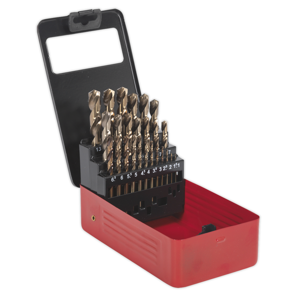 Sealey HSS Cobalt Fully Ground Drill Bit Set 25pc