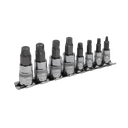 Sealey Premier Lock-On™ Hex Socket Bit Set 1/4" & 3/8"Sq Drive 8