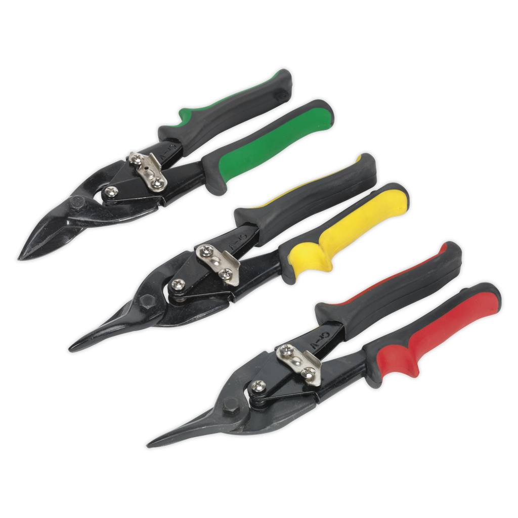 Sealey Aviation Tin Snips Set 3pc