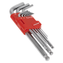 Sealey Premier Long Ball-End Hex Key Set 9pc