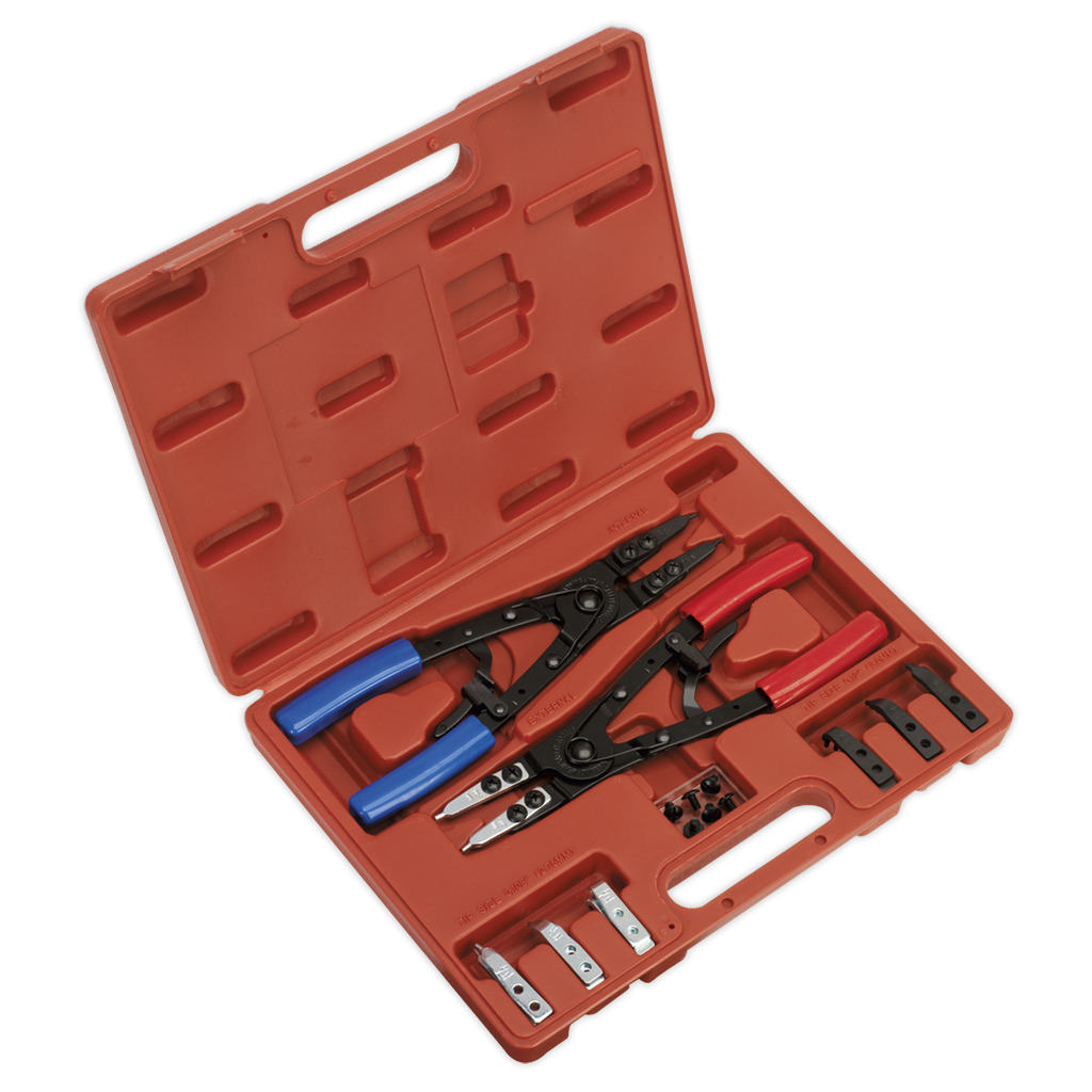 Sealey Premier Heavy-Duty Circlip Pliers Set Internal/External 2