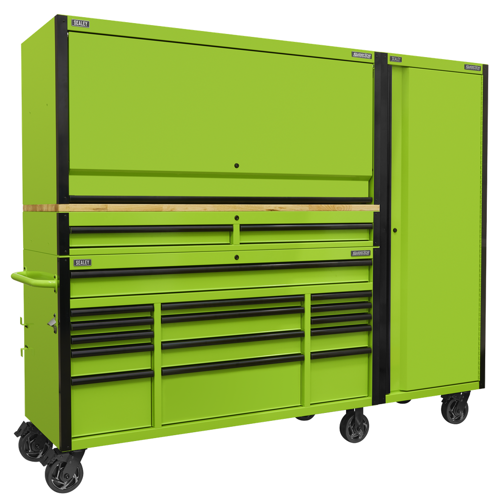 Sealey Superline PRO® Black Edition Mobile Trolley with Wooden W