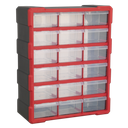 Sealey Cabinet Box 18 Drawer - Red/Black