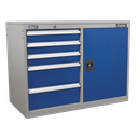 Sealey Premier Industrial™ Cabinet/Workstation with 5 Drawers & 