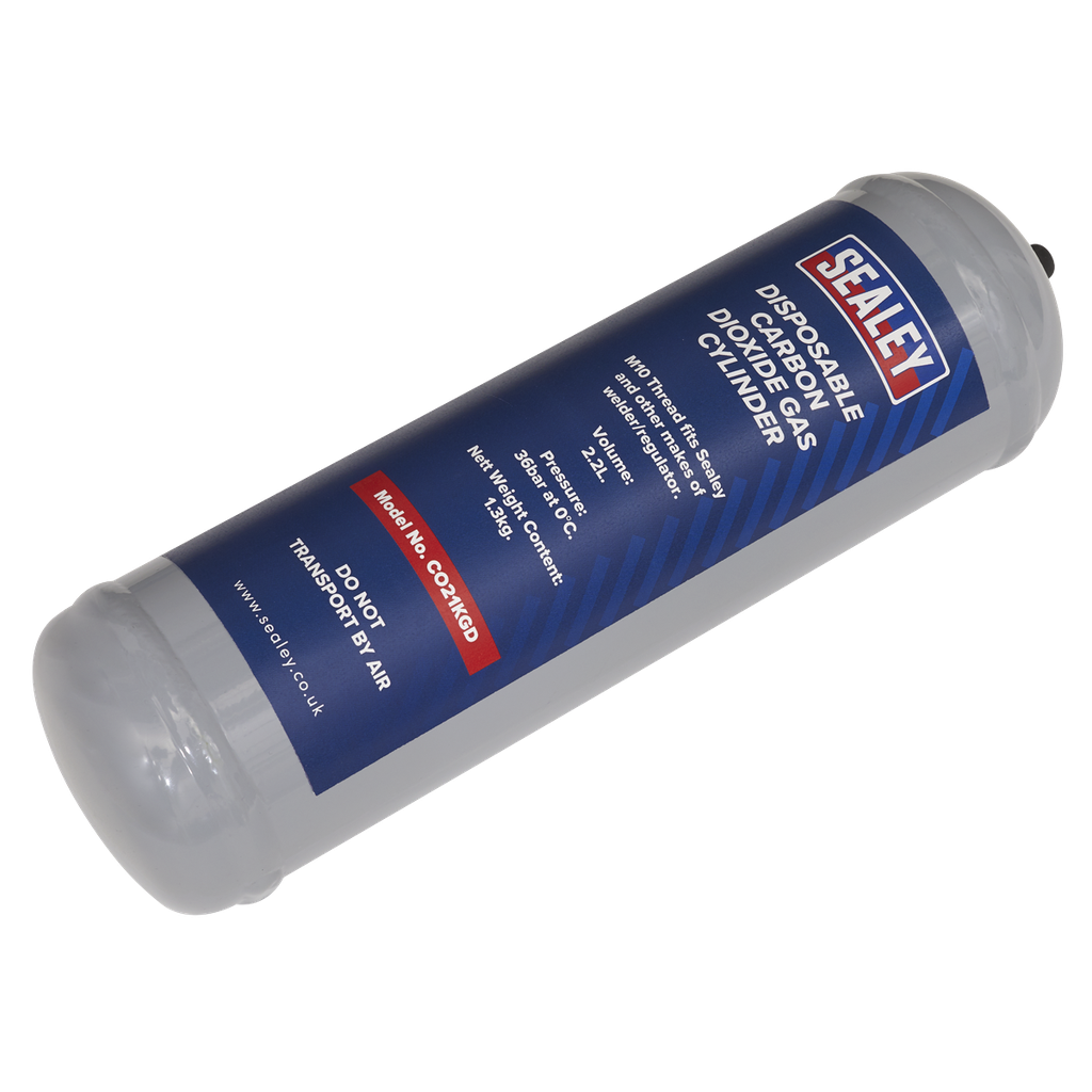 Sealey Disposable Carbon Dioxide Gas Cylinder 1.3kg