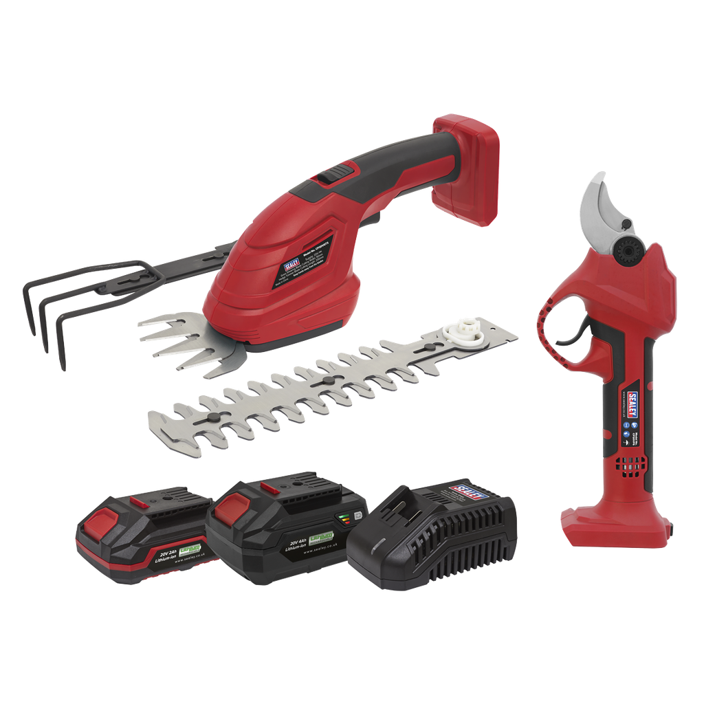 Sealey 2 x SV20 Series Cordless Gardening/Pruning Combo Kit 20V 