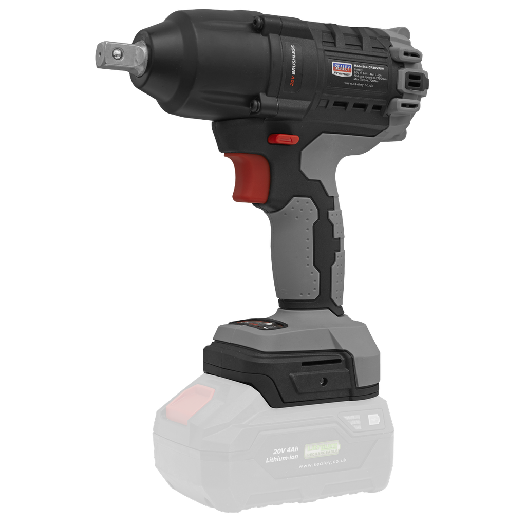 Sealey Premier SV20 Series 1/2"Sq Drive Brushless Cordless Impac